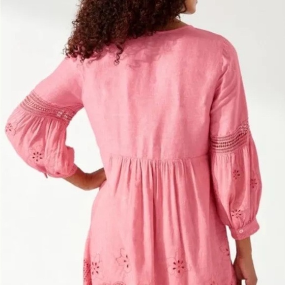 Tommy Bahama St. Lucia Split Neck Dress Swim Cover-Up LinenLarge NWT size Small - Picture 2 of 6